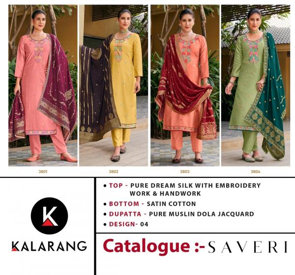 Kalarang Saveri Silk Designer Suits Collection